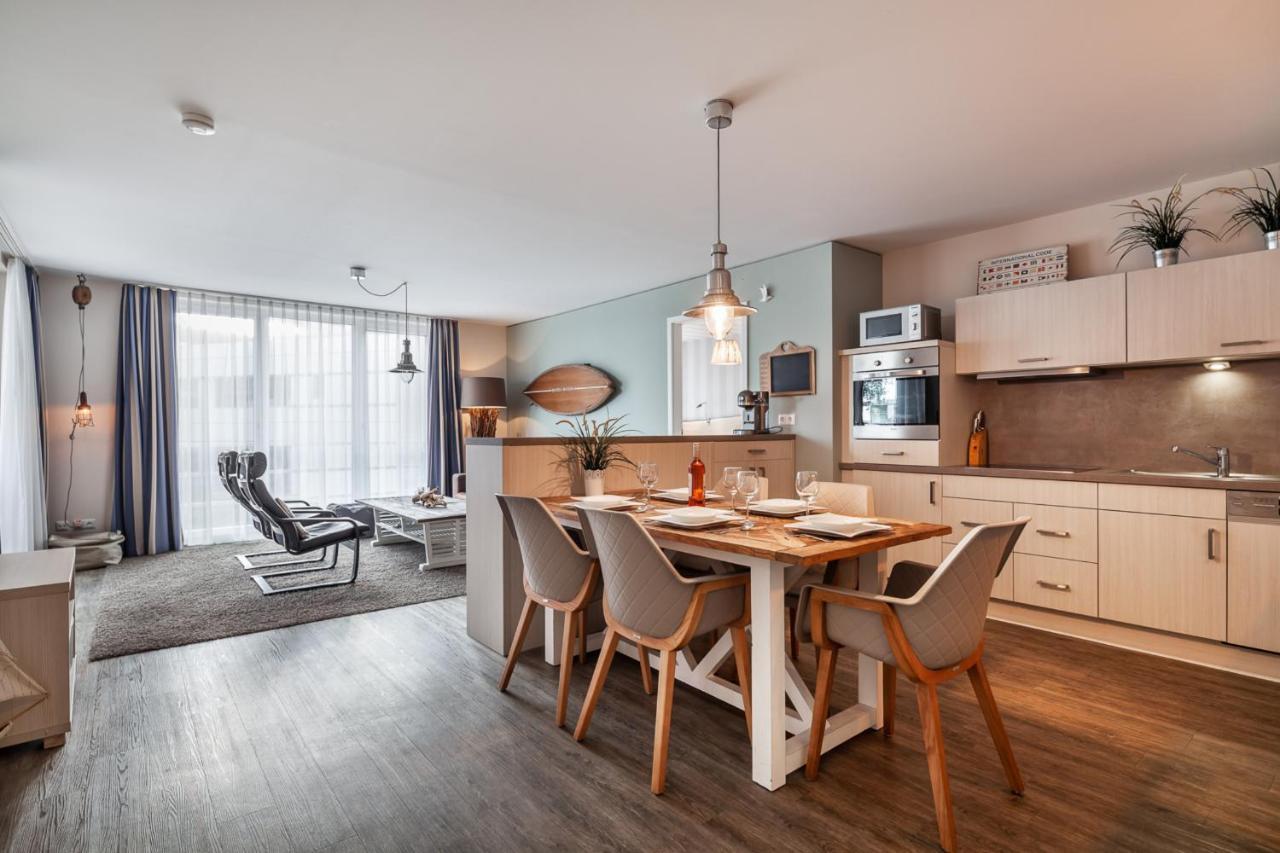 Apartmenthaus Hafenspitze Ap 5 - am Yachthafen 5 - Blickrichtung offenes MeerStrandpromenade Eckernförde Exterior foto